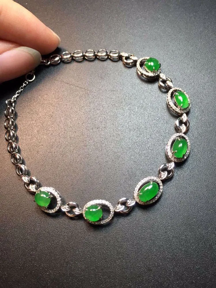Natural Jade Bracelet Jadeite Bracelet NBT01