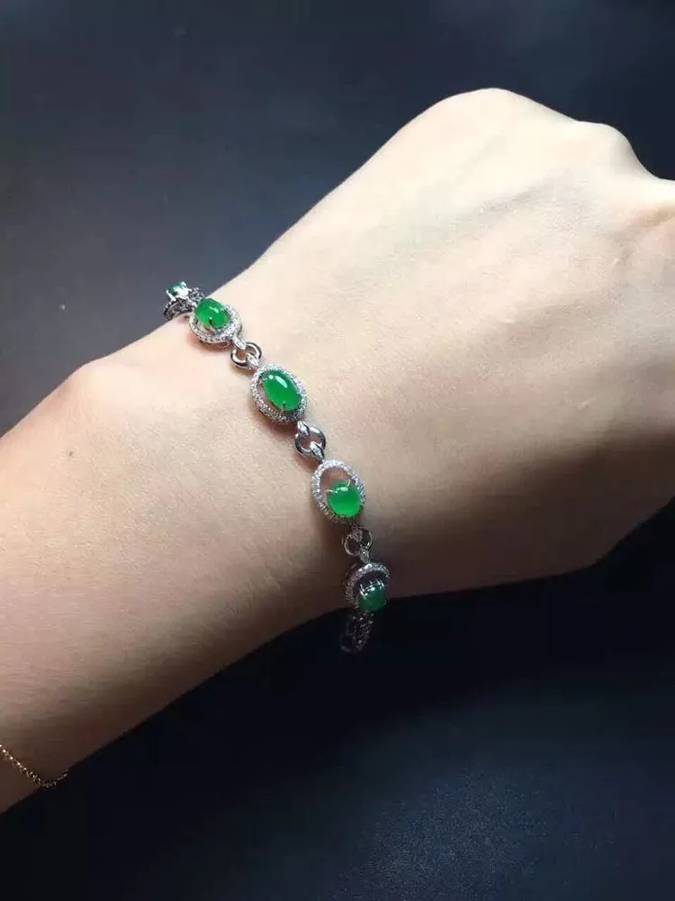 Natural Jade Bracelet Jadeite Bracelet NBT01