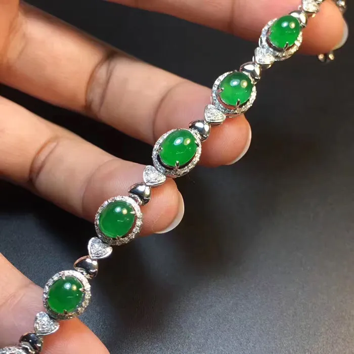Natural Jade Bracelet Jadeite Bracelet NBT05