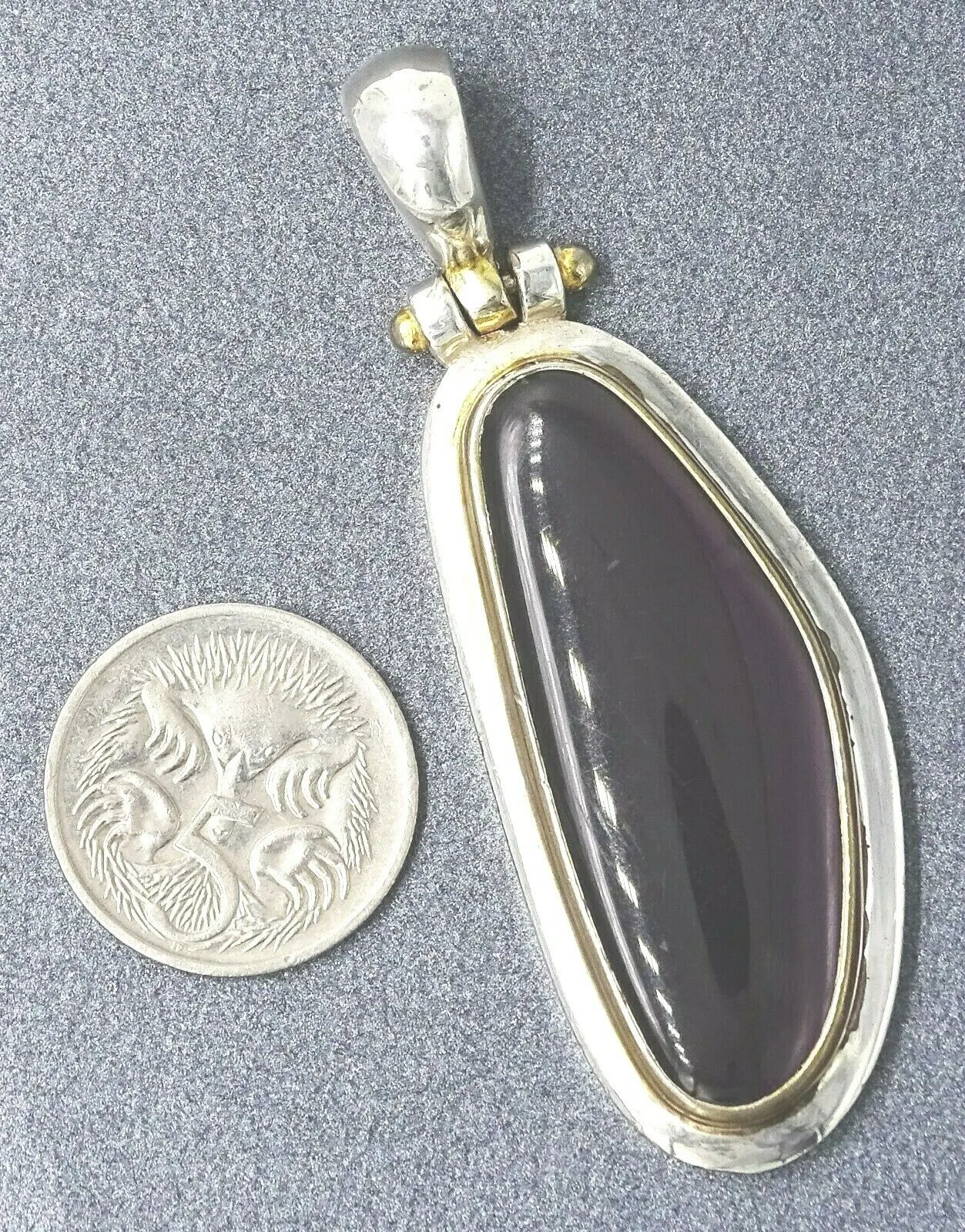 Purple Jadeite 925 Sterling Silver Pendant