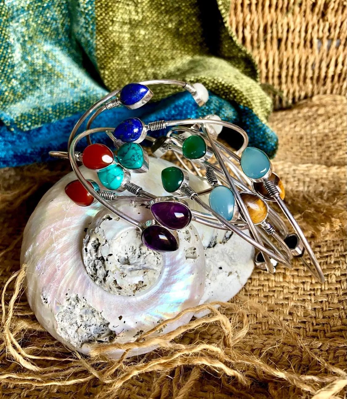 Stone Arm Bangle