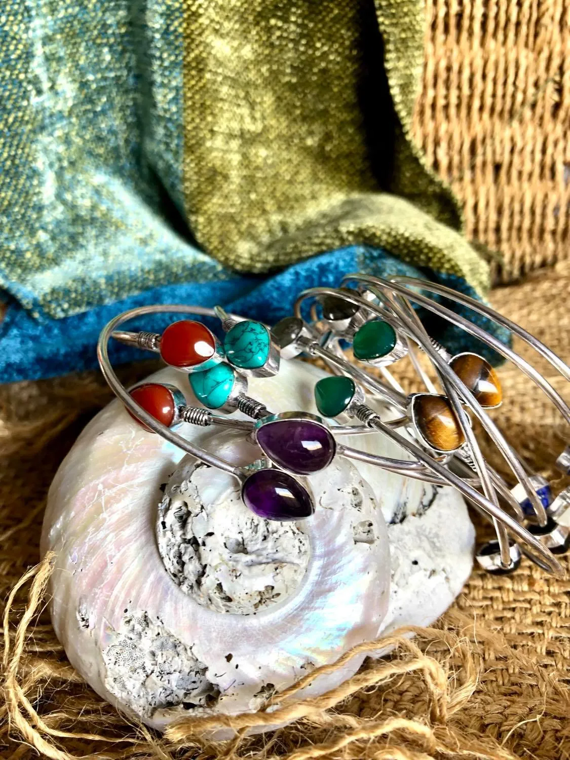 Stone Arm Bangle