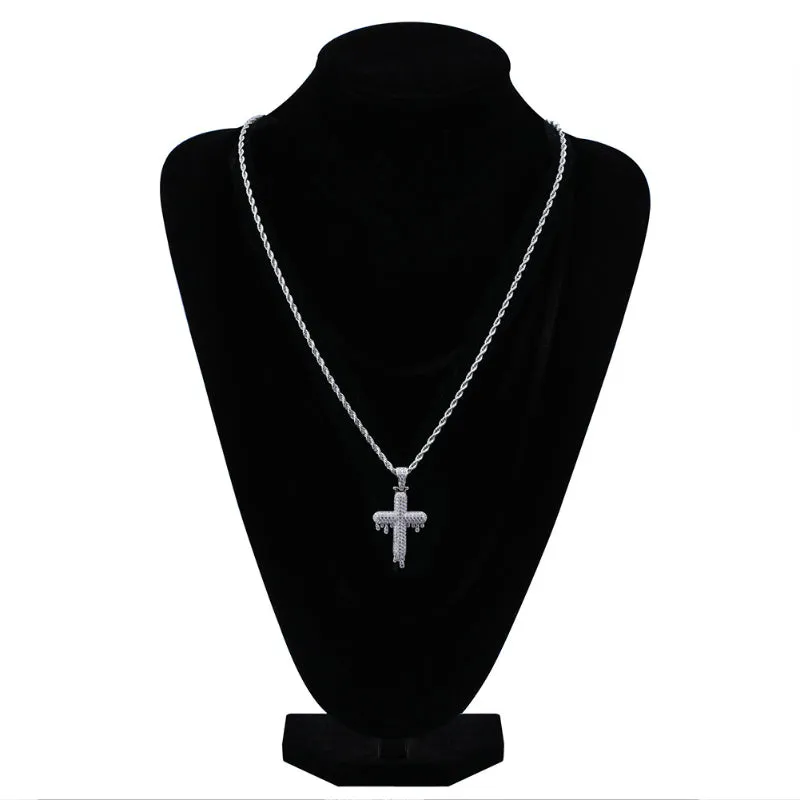Water Drop Cross Pendant