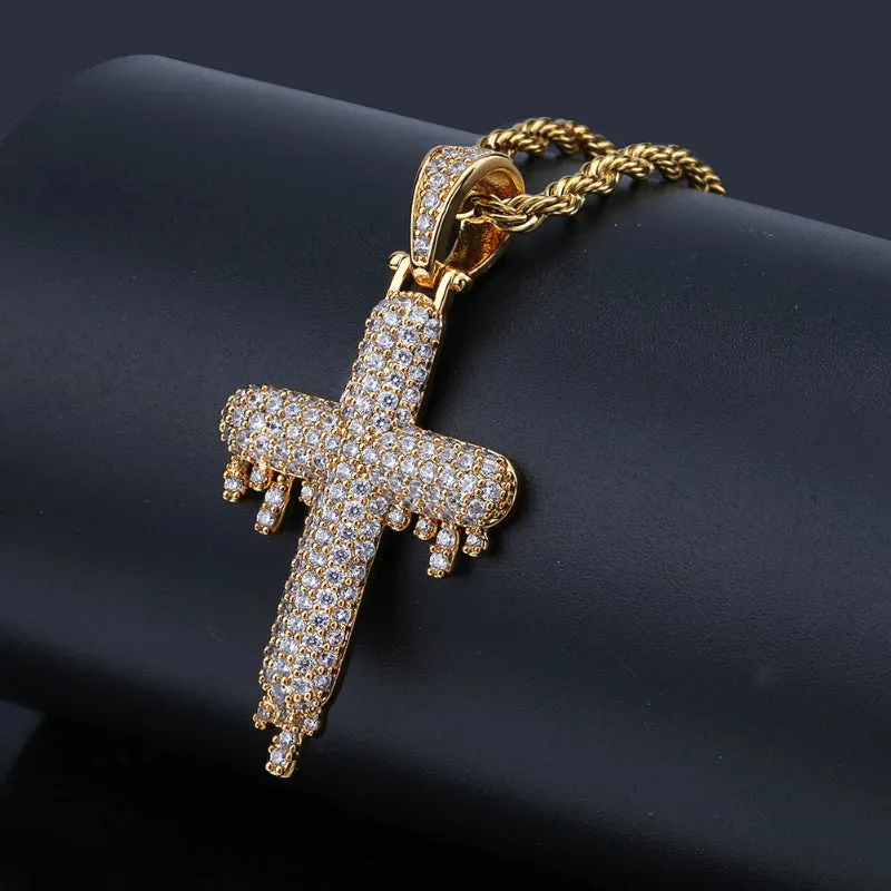 Water Drop Cross Pendant