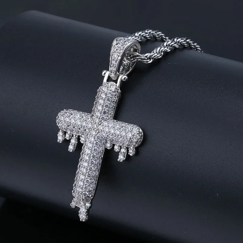 Water Drop Cross Pendant