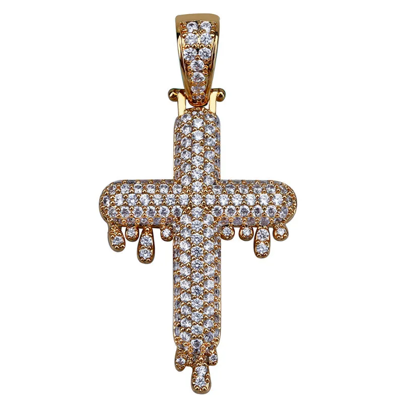 Water Drop Cross Pendant
